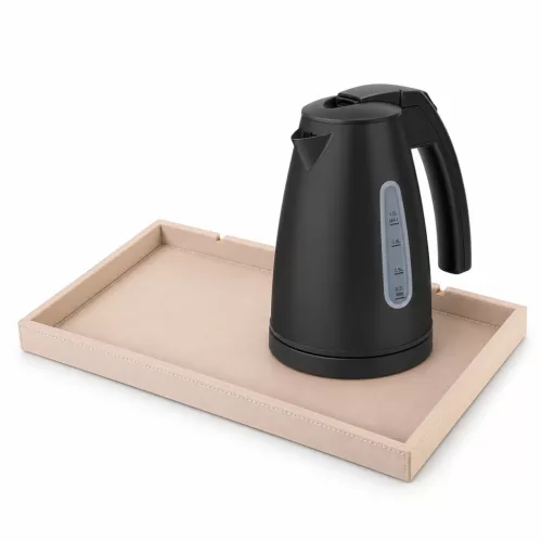 Bentley Etna tray (natural) + Saffron View kettle, 1 l (matt black) – set