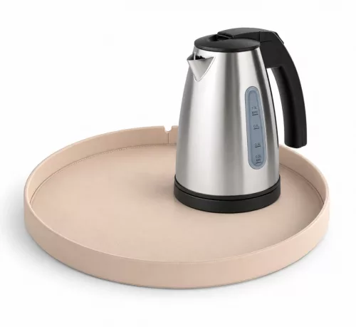Bentley Maroa tray (natural) + Saffron View kettle, 1 l (stainless steel) – set
