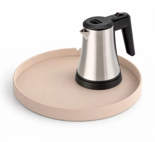 Bentley Maroa tray (natural) + Coral kettle, 0.5 l (stainless steel) – set