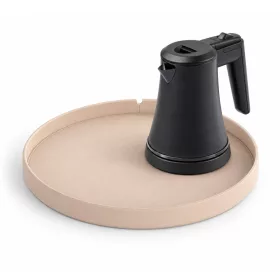   Bentley Maroa tray (natural) + Coral kettle, 0.5 l (matt black) – set