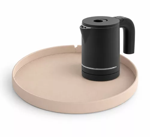 Bentley Maroa tray (natural) + Halo kettle, 0.6 l (matt black) – set