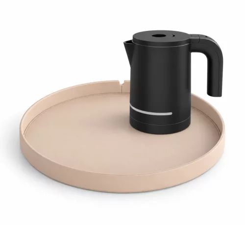 Bentley Maroa tray (natural) + Halo kettle, 1 l (black) – set