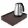 Bentley Stromboli tray (classic brown) + Saffron View kettle, 1 l (stainless steel) – set