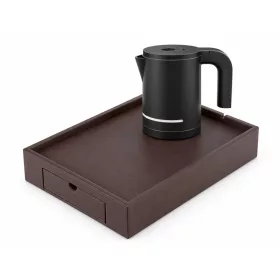   Bentley Stromboli tray (classic brown) + Halo kettle, 1 l (black) – set