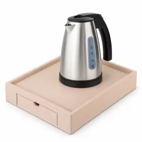   Bentley Stromboli tray (natural) + Saffron View kettle, 1 l (stainless steel) – set