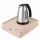 Bentley Stromboli tray (natural) + Saffron View kettle, 1 l (stainless steel) – set