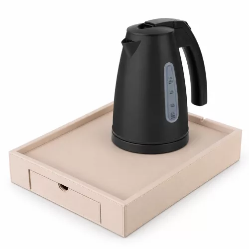 Bentley Stromboli tray (natural) + Saffron View kettle, 1 l (matt black) – set