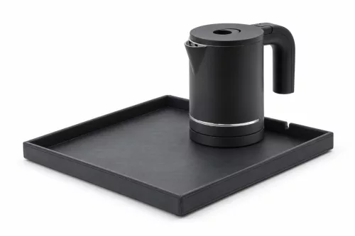 Bentley Fuji tray (black) + Halo kettle, 0.6 l (matt black) – set