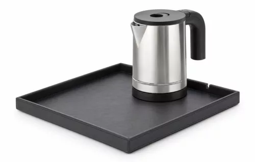 Bentley Fuji tray (black) + Halo kettle, 0.8 l (stainless steel) – set