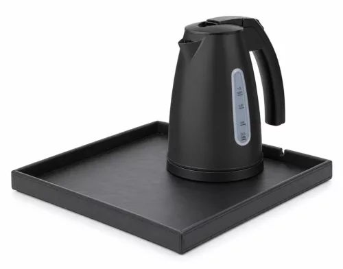 Bentley Fuji tray (black) + Saffron View kettle, 1 l (matt black) – set