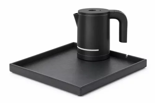 Bentley Fuji tray (black) + Halo kettle, 1 l (black) – set