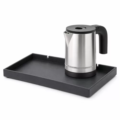 Bentley Etna tray (black) + Halo kettle, 0.8 l (stainless steel) – set