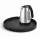 Bentley Maroa tray (black) + Saffron View kettle, 1 l (stainless steel) – set