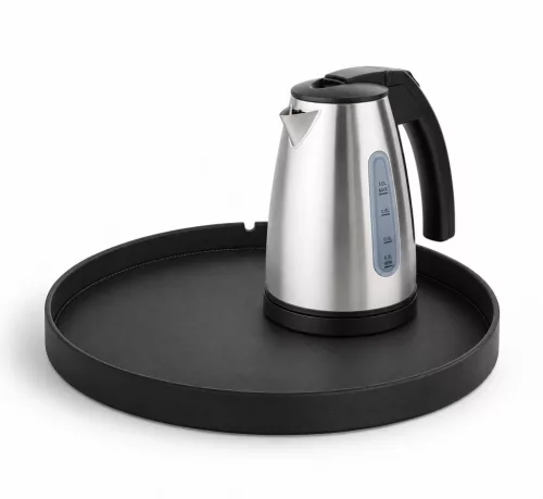 Bentley Maroa tray (black) + Saffron View kettle, 1 l (stainless steel) – set