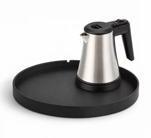 Bentley Maroa tray (black) + Coral kettle, 0.5 l (stainless steel) – set