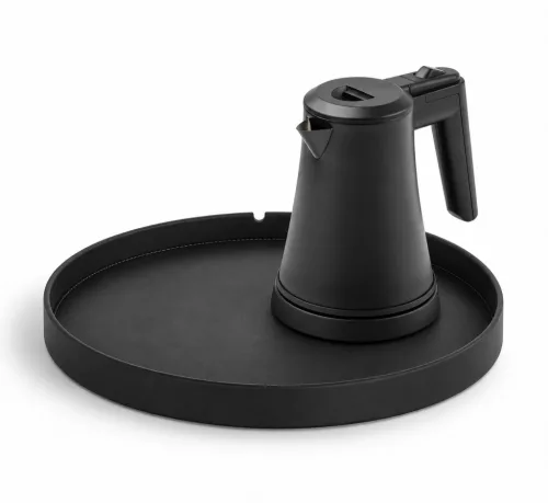 Bentley Maroa tray (black) + Coral kettle, 0.5 l (matt black) – set