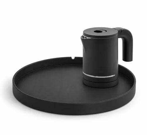 Bentley Maroa tray (black) + Halo kettle, 0.6 l (matt black) – set
