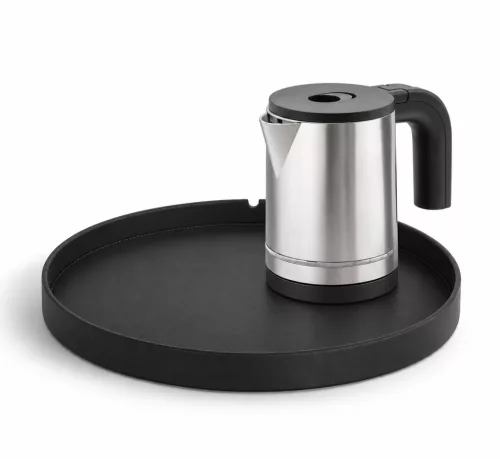 Bentley Maroa tray (black) + Halo kettle, 0.8 l (stainless steel) – set
