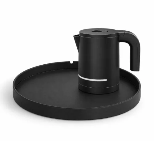 Bentley Maroa tray (black) + Halo kettle, 1 l (black) – set