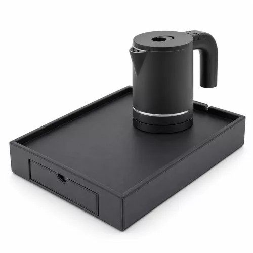 Bentley Stromboli tray (black) + Halo kettle, 0.6 l (matt black) – set