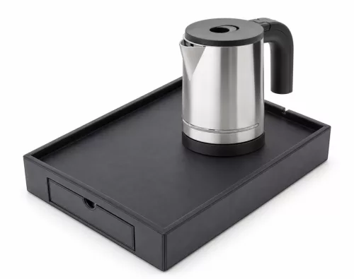 Bentley Stromboli tray (black) + Halo kettle, 0.8 l (stainless steel) – set