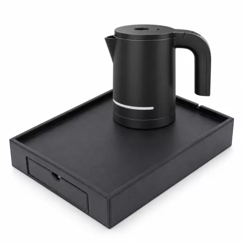 Bentley Stromboli tray (black) + Halo kettle, 1 l (black) – set