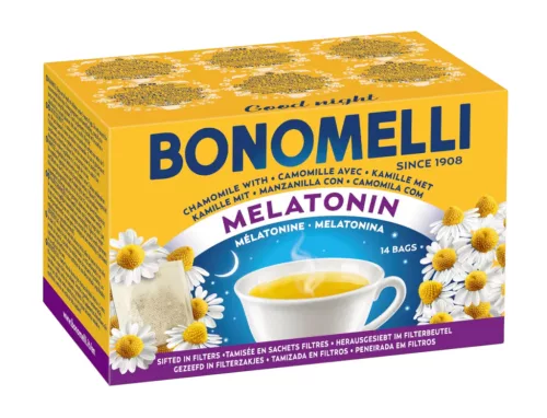 Bonomelli chamomile with melatonin and magnesium – food supplement in tea bags, 2.5 g – unit price per tea bag