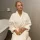Serene Luxury Velour Waffle Bathrobe Ivory XL, 400 g