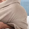 Serene Luxury Velour Waffle Bathrobe Brown XL, 400 g