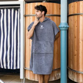 SwimSoft bath sheet poncho Slate grey 4-6 years, 300 g