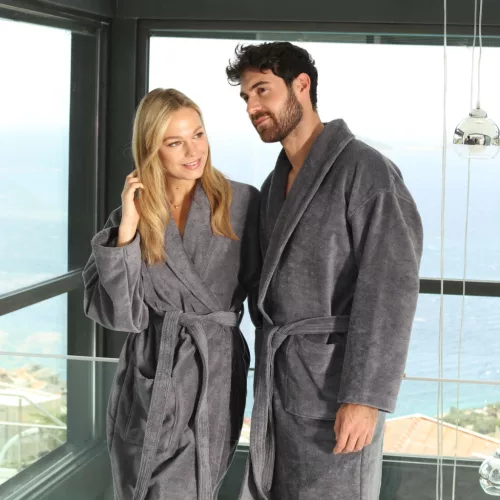 SupremeSoft® Luxury Bathrobe Slate grey XXXL, 300 g