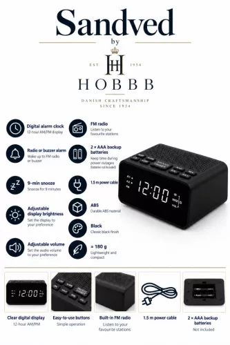 HOBBB Sandved digital clock