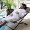 Velvety light velour robe White XL 350g