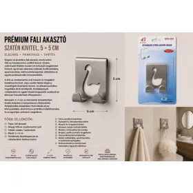   Premium wall hook – 430 stainless steel, satin finish, 5 × 5 cm