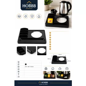 HOBBB Ballerup melamine guest tray, black