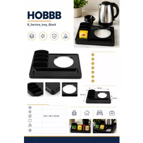 HOBBB Glostrup melamine serving tray, black