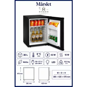 HOBBB Mårslet minibar fridge, 30 l