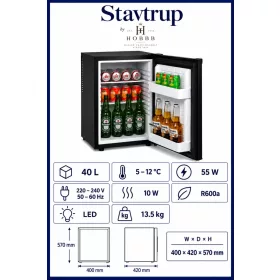 HOBBB Stavtrup minibar fridge, 40 l