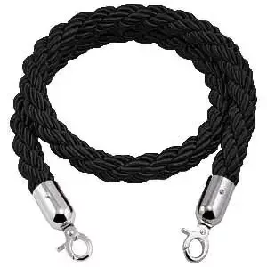 Black twisted barrier rope, 160cm (CSKFK)