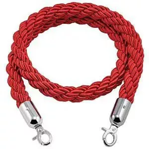 Red twisted barrier rope, 160cm (CSKPK)