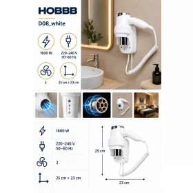 HOBBB Virum hair dryer, 1600 W