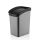 Plastic Smart Click trash can with flip lid, black/carbon pattern 23L