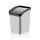 Plastic Smart Click trash can with flip lid, silver/black 23L