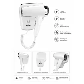 HOBBB Vedbæk wall-mounted hair dryer, 1800 W