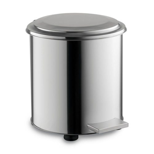 Stainless industrial pedal bin, 90 L, shiny