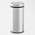 Stainless steel cylinder dustbin with tilting lid 12L, shiny