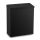 Wall-mounted Black stainless steel trash can with lid, 7 liters