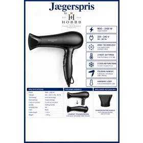HOBBB Jægerspris hair dryer, 2100 W