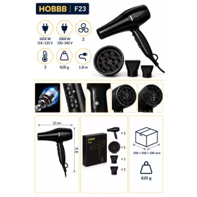 HOBBB Valby hair dryer, 2000 W