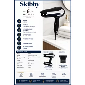 HOBBB Skibby hair dryer, 1600 W